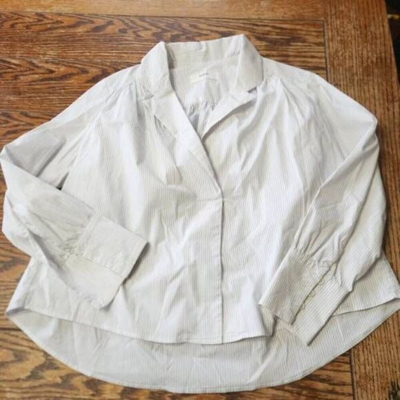 Ba&sh Denisa pinstripe shirt sz 0 (US XS) - Picture 2 of 5